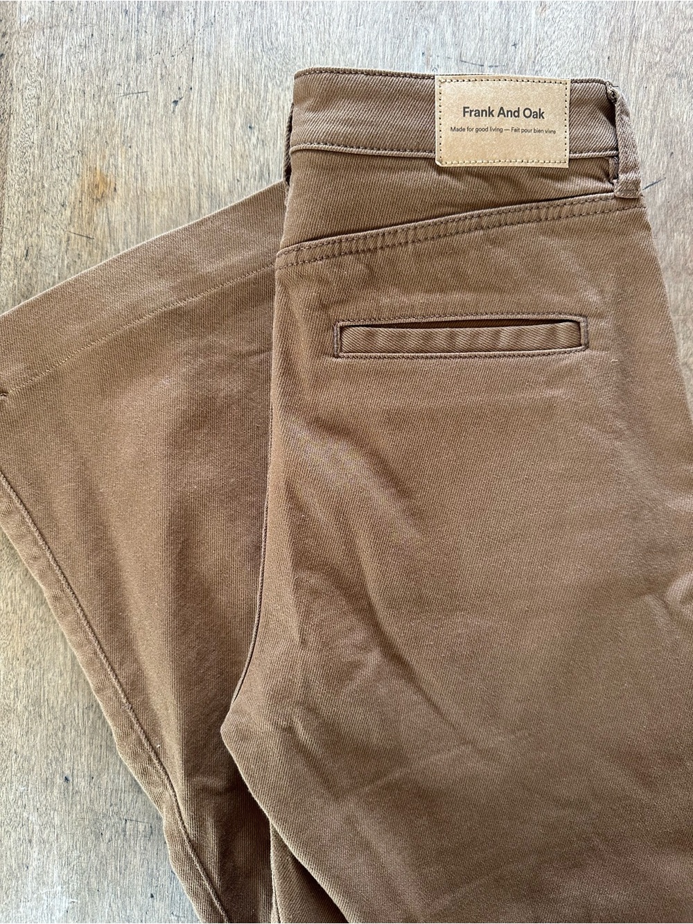 Frank & Oak Wide-Leg Jeans in Brown/Caramel
